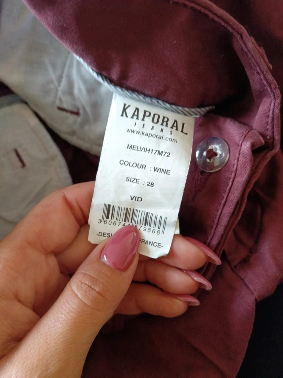 Kaporal burgundy chino pants W28 – photo 4